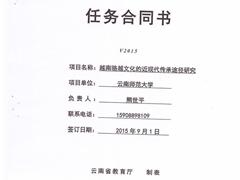 Խ����רҵ����ƽ����1��2015������ʡ��������ѧ�о�������Ŀ����Խ����Խ�Ļ��Ľ��ִ�����;���о���